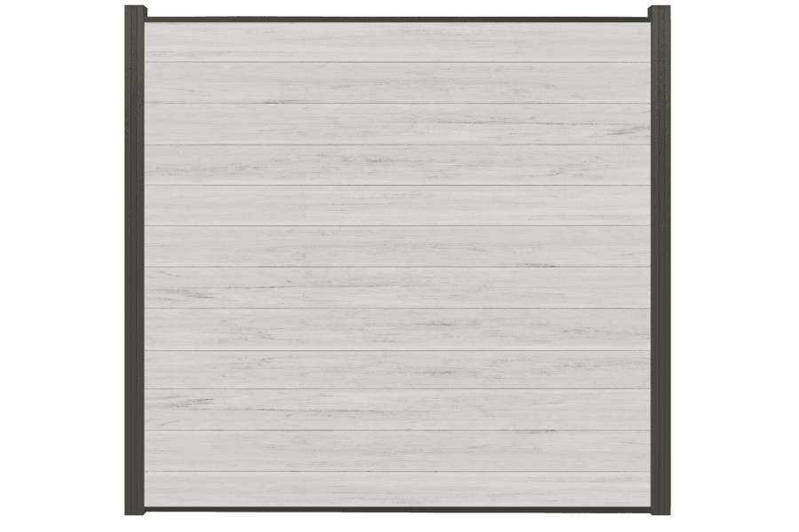 WPC Coex. Kit de clôture complet, beige, 20 mm (S) x 1790 mm (L) x 1730 mm (H), Système de clôture modulaire / Protection visuelle / Clôture à emboîter y compris profilé de départ et de fin (série WoodoWyk sans poteaux)