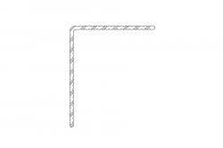 BPC / WPC Finition L équerre pour lames de terrasse, 40 (H) x 60 (L) x 2900 mm (L), couleur sable